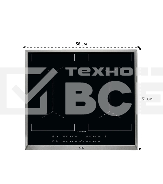 Индукционная варочная панель AEG IKE64450XB