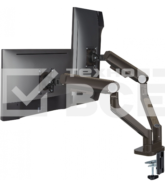 Кронштейн для мониторов Ultramounts UM733BR черный/коричневый 17'-32' макс.8кг крепление к столешнице поворот и наклон