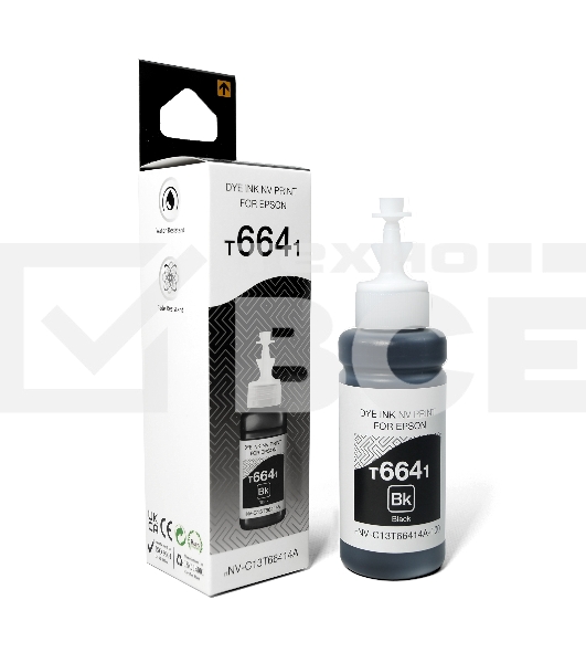 Чернила T6641 (NV-C13T66414A) для аппаратов Epson (70 ml) Black совместимые