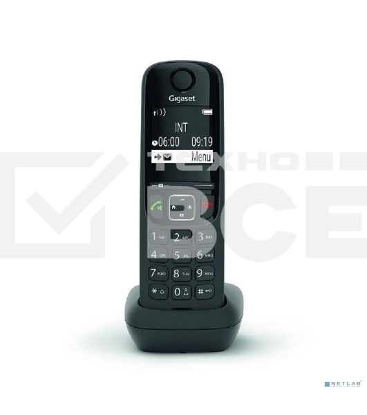 Дополнительная трубка Dect Gigaset AS690HX черный для AS690
