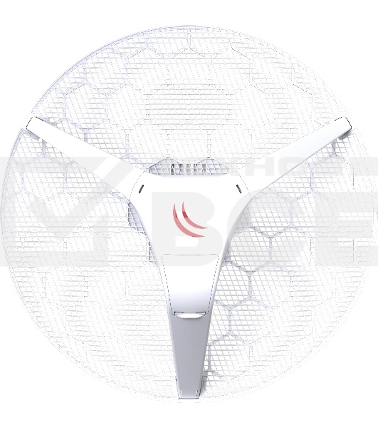 Точка доступа MikroTik LHG 5 Tripack (Three units of LHG 5 with 24.5dBi 5GHz antenna, Dual Chain 802.11an wireless, 600MHz CPU, 64MB RAM, 1x LAN, POE, PSU, RouterOS L3) – all three antennas in single box