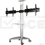 Arm media PT-STAND-15 (состоит из 2-х частей) black 1 шт/уп. Моб. стойка напол. для 2-х TV 26'-55', max 120 высота 1750мм., нак. ±15°, maxVESA 700x400, фото3