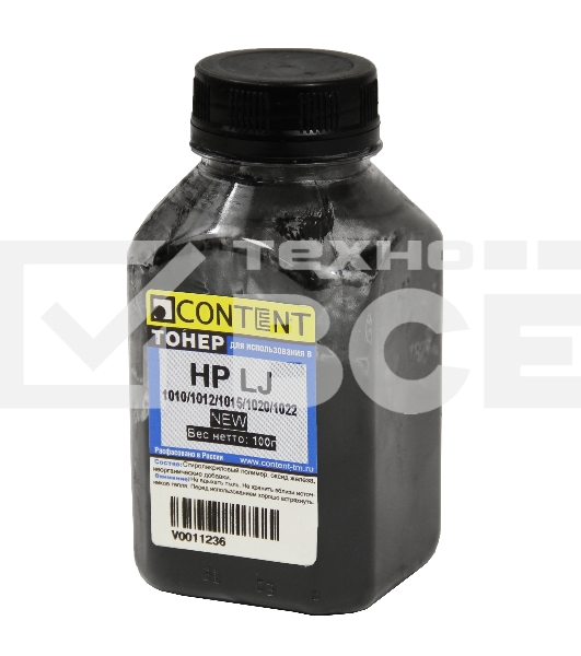 Тонер Content - для HP LJ 1010/1015 100 гр. банка
