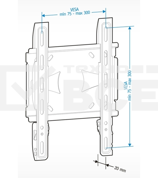 Кронштейн для телевизора Holder LCDS-5045 металлик 19