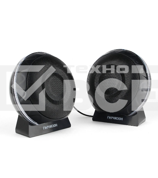 Акустическая система 2.0 Гарнизон GSP-150, черный, 6 Вт, FTB-динамики, материал- пластик, USB - питание