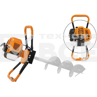 Мотобур Carver AG-43/000 бытовой 2-х такт. 1250Вт 1.7л.с. 43см3 6500об/мин (01.003.00038)