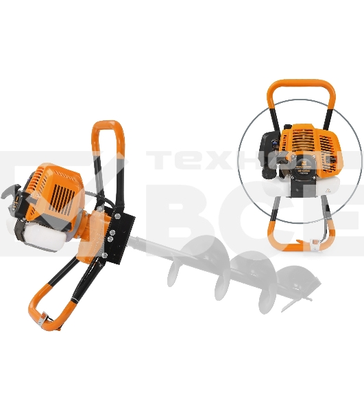 Мотобур Carver AG-43/000 бытовой 2-х такт. 1250Вт 1.7л.с. 43см3 6500об/мин (01.003.00038)