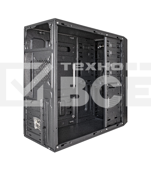 Компьютерный корпус Miditower ExeGate XP-401-400W-12 (ATX, БП XP400 с вент. 12см, 2*USB, аудио, черный)