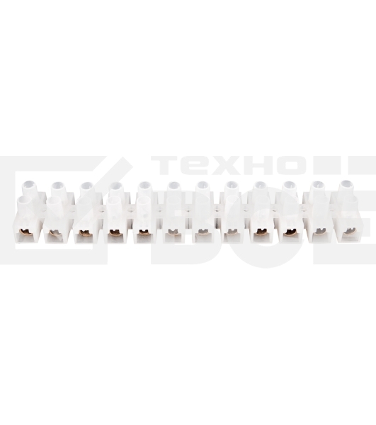 Клеммная винтовая колодка KВ-35 10-35, ток 80 A, полиэтилен белый Rexant (10 шт./уп.)