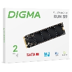 Накопитель SSD Digma Run S9, 2ТБ, SATA III, M.2 2280, R/W 530/510, фото2
