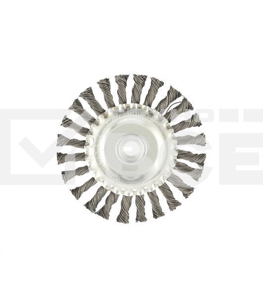 Щетка Matrix для УШМ, 125 мм, М14, Плоская, крученая проволока 0,8 мм