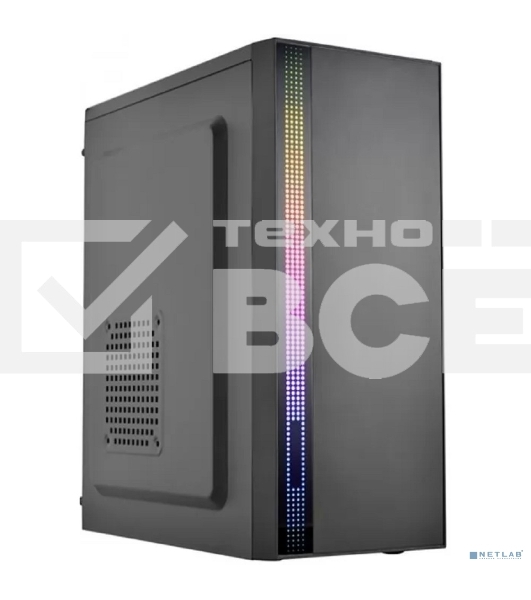 Компьютерный корпус Midtower Filum 00-00866547 ATX S17 черный, без БП, RGb strip, USB 3.0/2.0