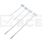 Стяжка пластиковая нейлоновая с площадкой для маркировки 3,6х205 мм, белый, 100 шт, фото2