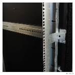 Шкаф серверный напольный 42U (600 1200) дверь перфорированная 2 шт., цвет черный, фото3