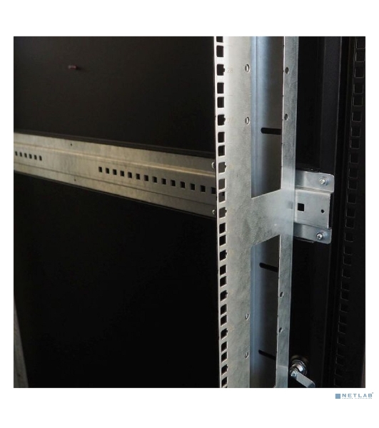 Шкаф серверный напольный 42U (600 1200) дверь перфорированная 2 шт., цвет черный