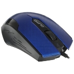 Мышь проводная Qumo Office M14 синий, 1000 dpi, USB, кнопки - 3, фото5
