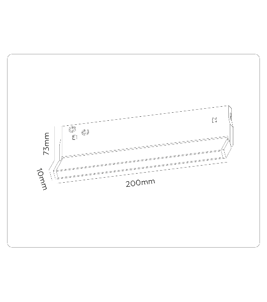 Трековый светильник GL2350 BK черный IP20 10W 3CCT 3000/4200/6400K 48V 200*10*73