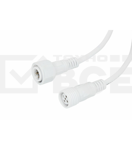 Соединительный кабель (5pin) герметичный (IP67) 5х0.5мм² белый Rexant