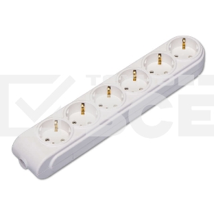 Колодка удлинителя 6-м с заземл. защ. шторки Makel N6210000