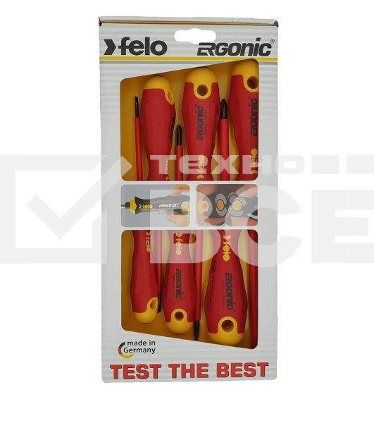 Набор отверток FELO 41396198 набор диэлектрических отверток ergonic 6шт