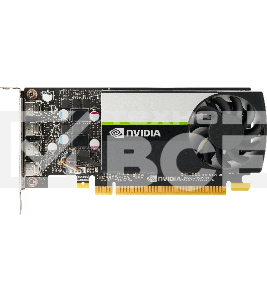 Видеокарта PNY GPU NVIDIA VCNT1000-8GB-SB PCI-Express 3.0 x16, LP8 GB GDDR6 128-bit, 4x Mini DP 1.4, 1x LP bracket.