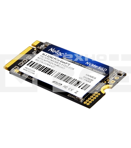 Накопитель SSD Netac N930ES, 512GB, PCIe 3.1 x2, M.2 2242, NVMe, R/W 1650/1500