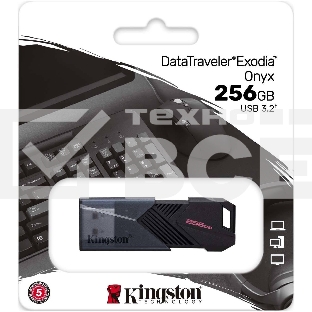 Флеш диск Kingston 256Gb DataTraveler Exodia Onyx DTXON/256GB USB3.2 черный