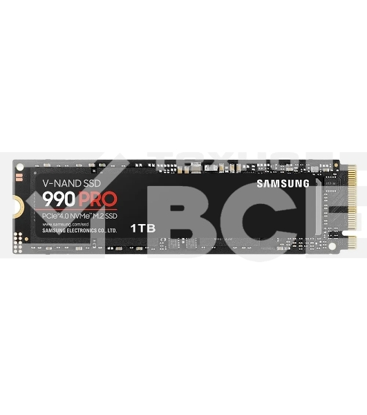 Накопитель SSD Samsung 990 PRO, 1000GB, PCIe 4.0 x4, M.2 2280, NVMe, R/W 7450/6900, с радиатором