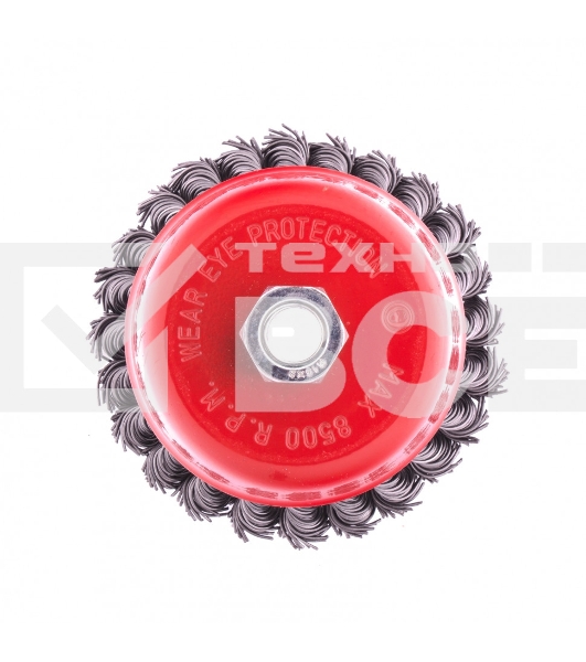 Щетка Matrix для УШМ, 100 мм, М14, Чашка, крученая проволока 0,8 мм