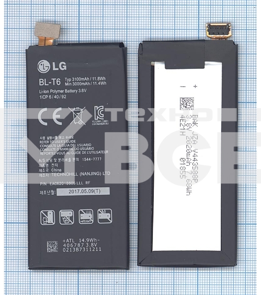 Аккумуляторная батарея BL-T6 для LG F220, Optimus GK 3000mAh/11.4Wh 3,8V