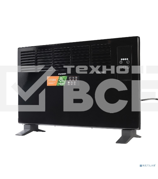 Конвектор Patriot PT-C 20 E черный, 2000 Вт, 20 м2, термостат, дисплей