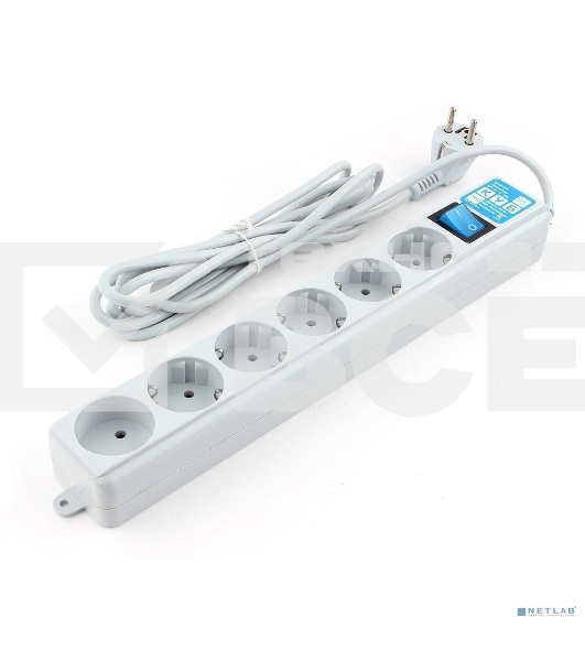 Фильтр-удлинитель PowerCube PRO (SPL(5+1)-16B-P-5М) 5.0 м, LC контур - подавление В/Ч помех, 16А/3,5 кВт