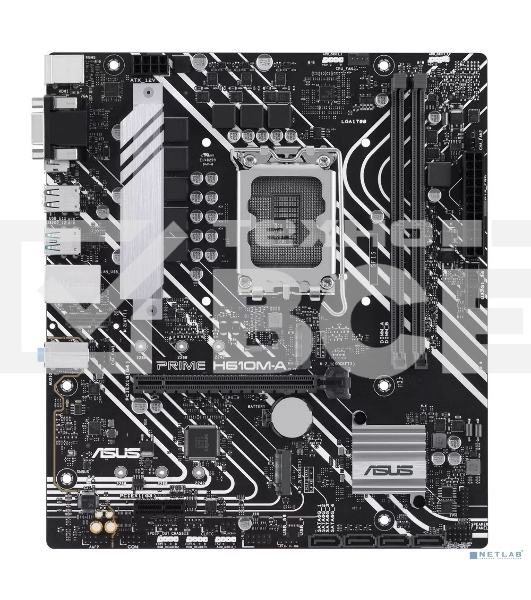 Материнская плата ASUS PRIME H610M-A-CSM, LGA 1700, Intel H610, 2xDDR5, 4xSATA, 2xM.2 PCIe 3.0 (x2, x4), 1xPCIe 4.0 x16, 1xPCIe x1, 1xHDMI, 1xDP, 1xVGA, 2xUSB-A 3.2 Gen 2, 4xUSB-A 2.0, 1x 1Gb LAN, 3x3.5 мм, 7.1, mATX