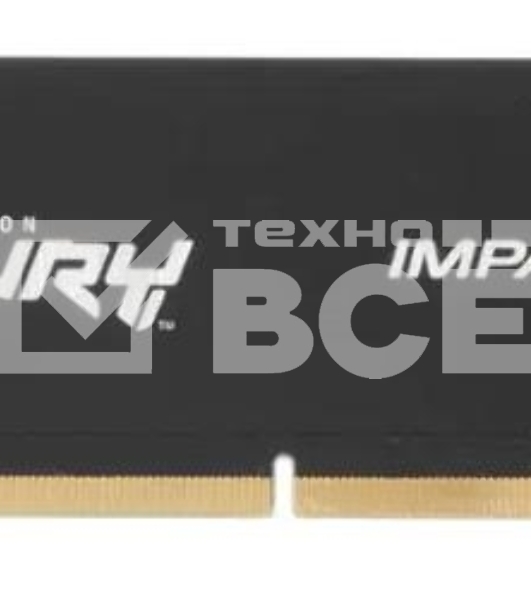 Оперативная память Kingston Fury Impact, DDR5, 16GB (1x16GB), 4800MHz, CL38, SO-DIMM