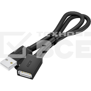 Удлинитель Greenconnect GCR-55069 1.0m USB 2.0 AM/AF, черный