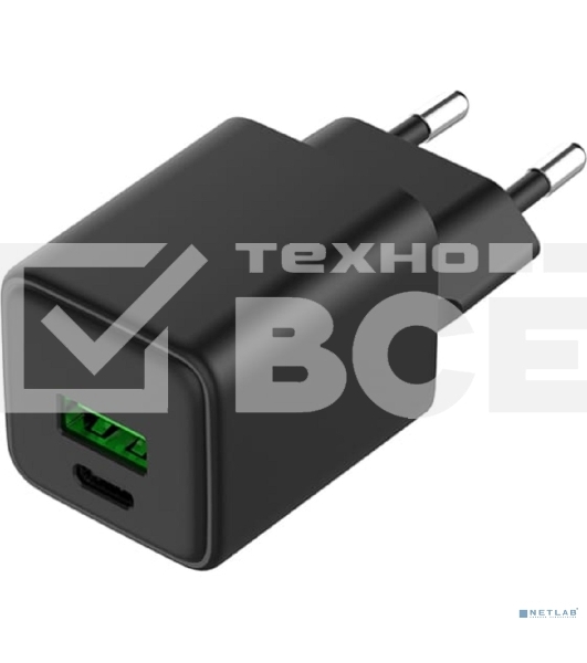 Сетевое зарядное устройство Rexant с двумя портами USB-A и Type-C, 30Вт GaN