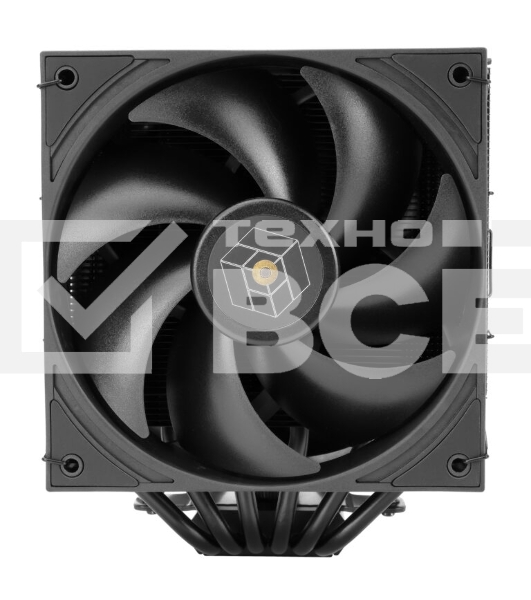 Кулер для процессора Thermalright Royal Pretor 130 черный (4-pin PWM, 158mm, Ni/Cu, 6x6mm, 1x120+1x130mm, 80.45CFM/81.88CFM, 29.4dBA/28.3dBA, 2150PM/1750RPM, S: 1200, 1700, 1851, 2011, 2066, 115X, AM4, AM5, black)