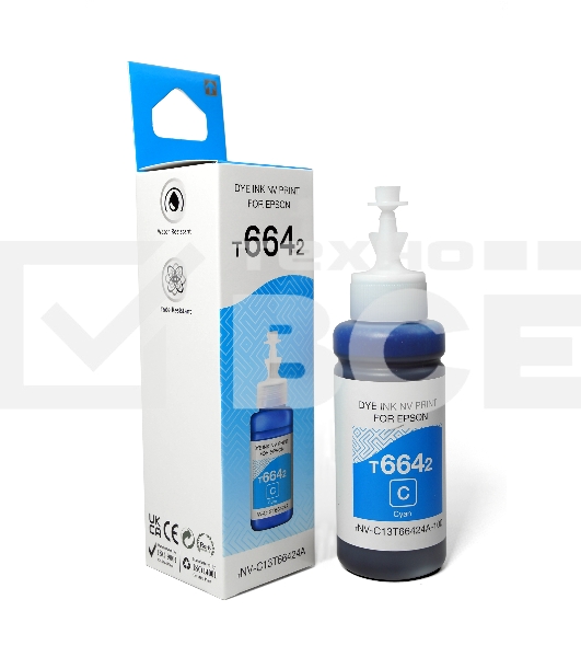 Чернила T6642 (NV-C13T66424A) для аппаратов Epson (70 ml) Cyan совместимые