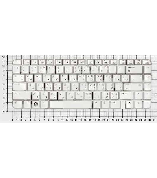 Клавиатура для ноутбука HP Pavilion DV2000, HP Compaq Presario V3000 серебристая