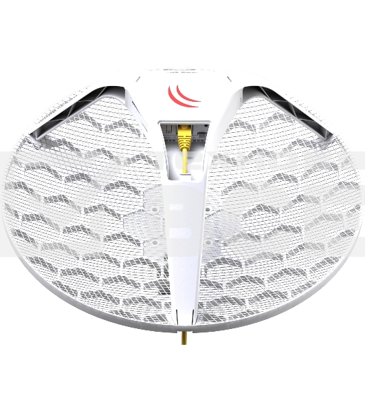 Точка доступа MikroTik LHG 5 Tripack (Three units of LHG 5 with 24.5dBi 5GHz antenna, Dual Chain 802.11an wireless, 600MHz CPU, 64MB RAM, 1x LAN, POE, PSU, RouterOS L3) – all three antennas in single box