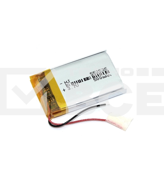 Аккумулятор Li-Pol (батарея) 5.5*25*35мм 2pin 3.7V/500mAh