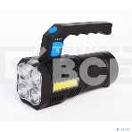 Фонарь Ultraflash LED53766 (фонарь акк 4В, черный, 4LED+COB, 3 Вт, 4 реж, USB, бокс са), фото 1