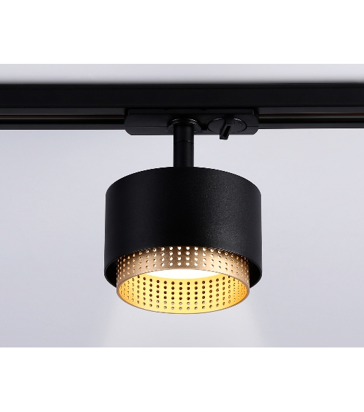 Трековый однофазный светильник Ambrella light GL5381 BK/GD черный/золото GX53 max 12W D95*130