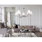 Люстра Ambrella light LH57081/5 SN/FR никель/белый матовый E14/5 max 40W D690*790, фото8