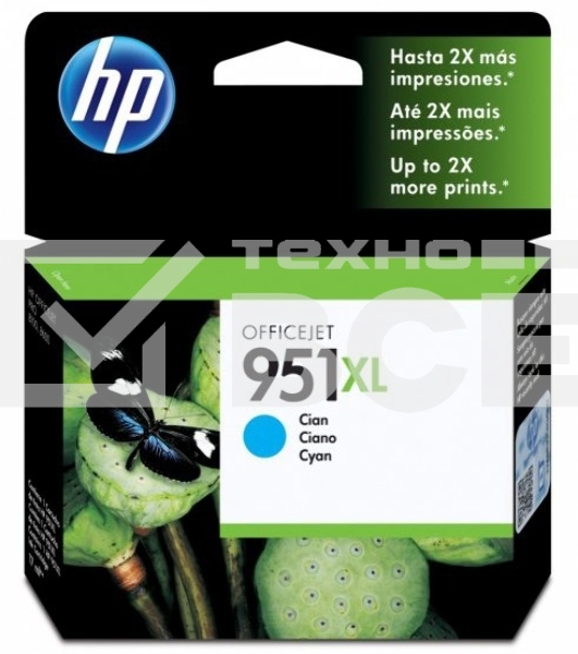 Картридж струйный HP 951XL CN046AE голубой для HP OJ Pro 8100/8600 (1500стр.)