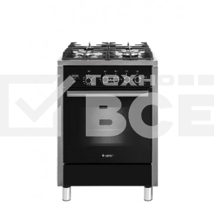 Плита газовая Gefest ПГ 6700-04 черный, конфорок 4 шт, духовка 52 л, 60 см x 85 см x 60 см