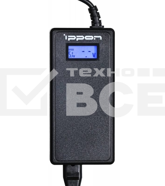Блок питания Ippon D90U автоматический 90W 15V-19.5V 10-connectors 8A 1xUSB 2.1A от бытовой электросети LСD индикатор
