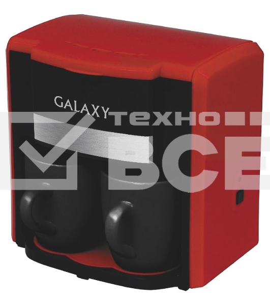 Кофеварка капельная Galaxy Line GL 0708 красный, исп. кофе - молотый, 0,3 л, 750 Вт.