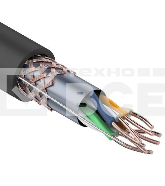Кабель витая пара Rexant SFTP 4PR 24AWG, CAT5e, наружный (OUTDOOR), бухта 305 м