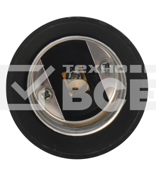 Переходник цокольный E14-E27 черный Rexant